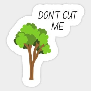 Don’t cut me tree conversation design Sticker